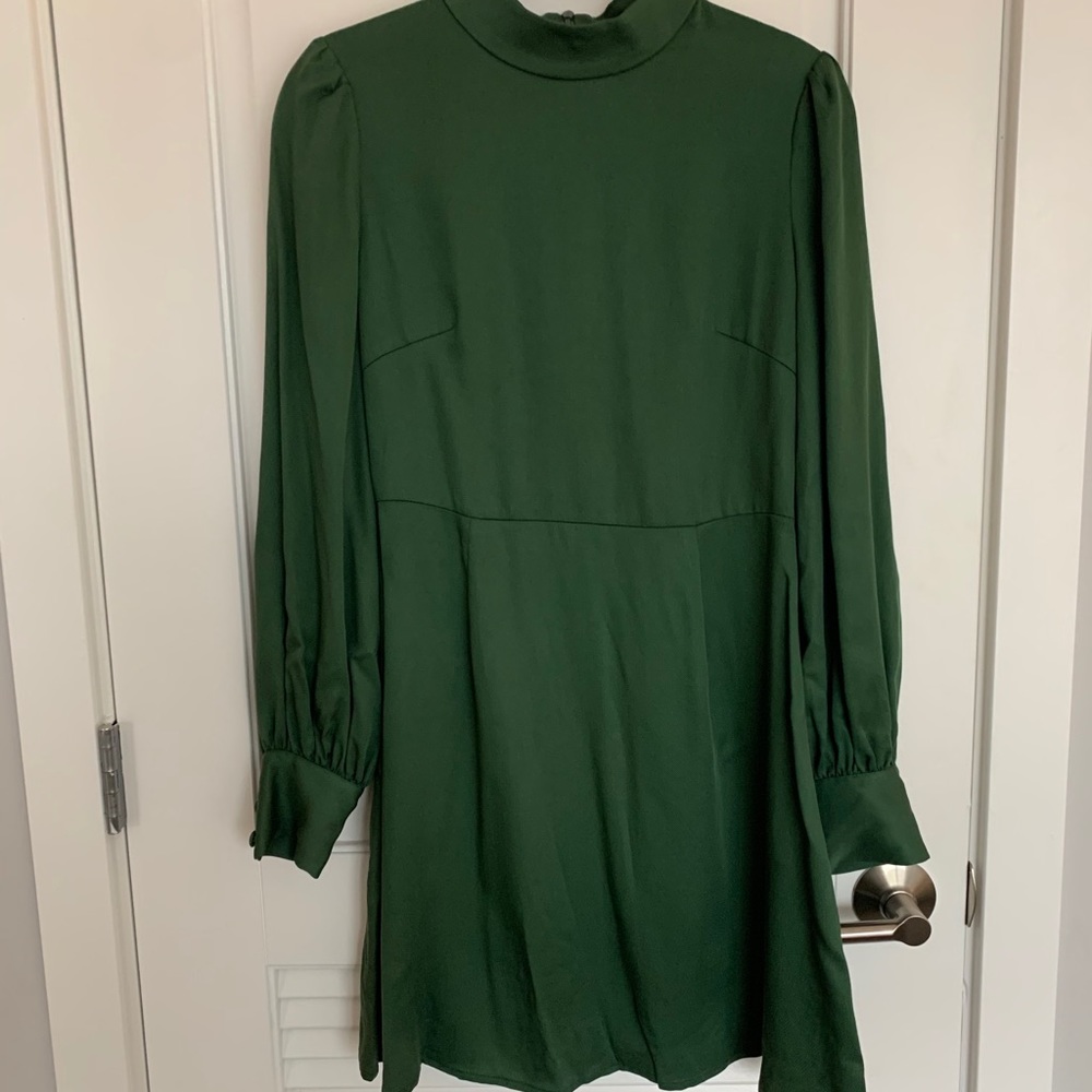 Jovonna London Olive Mock Neck Dress NWT